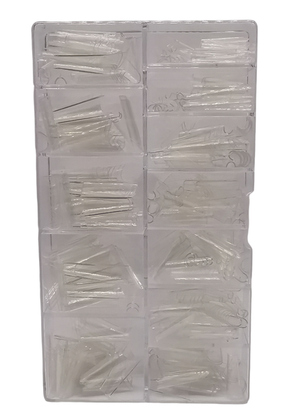 504Pcs XXL Coffin Acrylic Nail Tips (Clear)