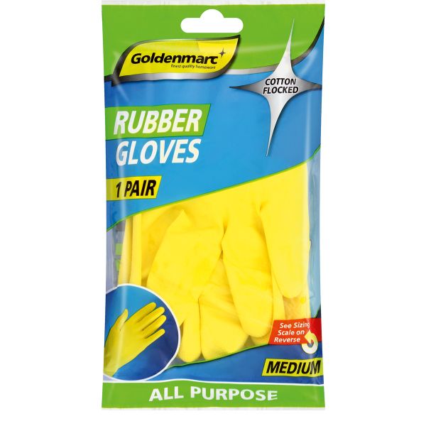 Goldenmarc Rubber Gloves - Medium