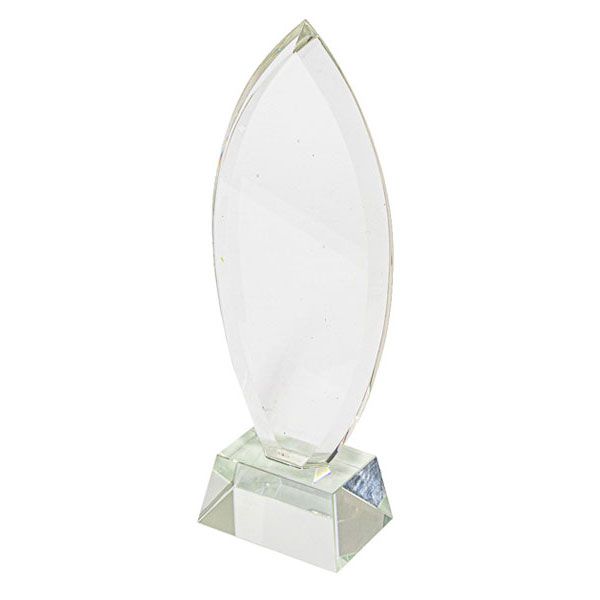 Glass Sail Trophy with Base Including Gift Box