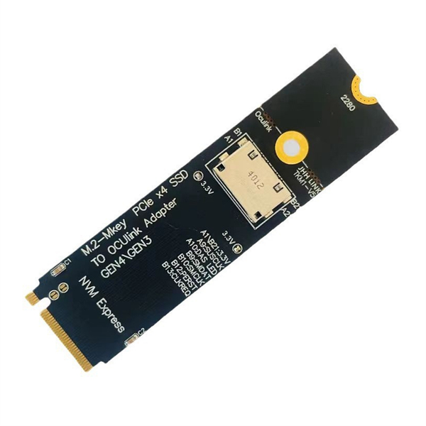 M.2 M-Key PCIe X4 SSD to OCUlink SFF-8612 Adapter NGFF Riser Card