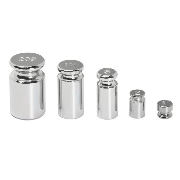 Tool Heavy-Duty Stainless Steel Chrome Plated Calibration Weights - 5 Piece