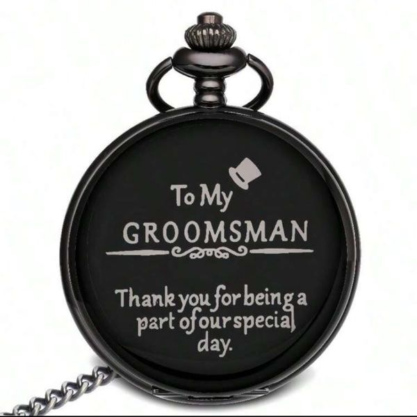 Groom Squad Groomsman Gift Pocket Watch