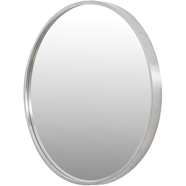 Slim Metal Frame Round Wall Mirror