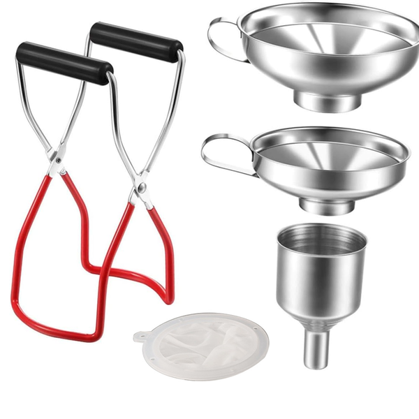 Stainless Steel Funnels Anti-slip Canning Funnels Kitchen Canning Tongs