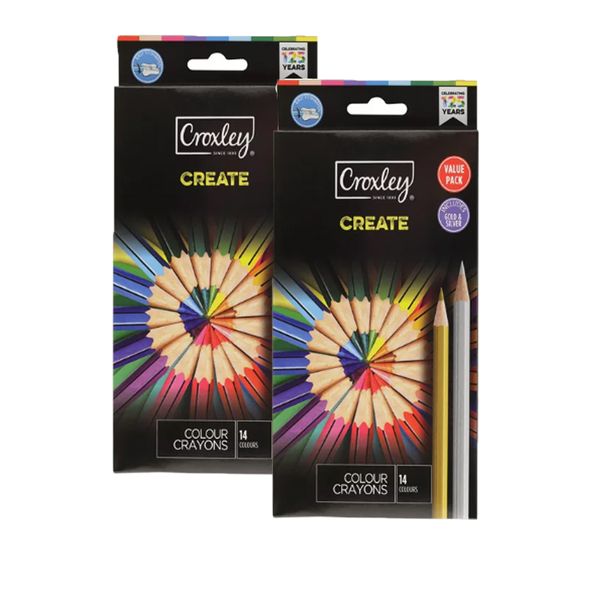 Croxley Colour Pencils Assorted - 2 x 14