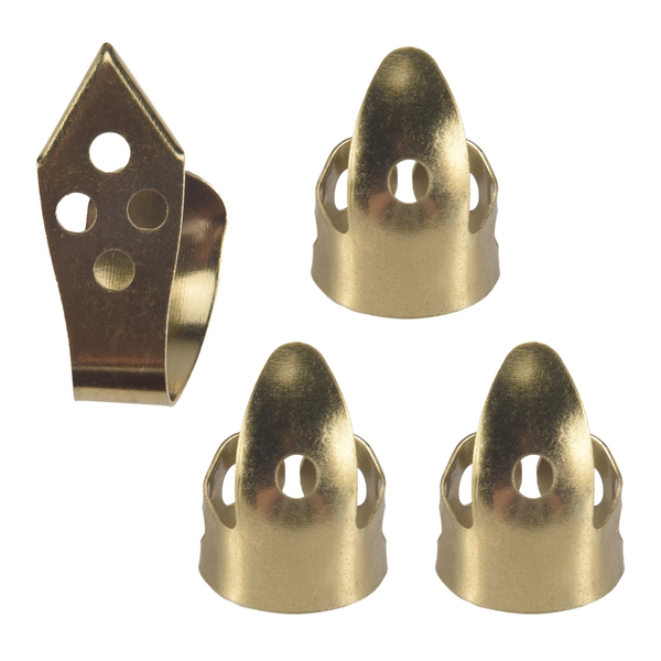 Guitar Finger Picks 3 Index Fingers + 1 Thumb Adjustable Metal Banjo