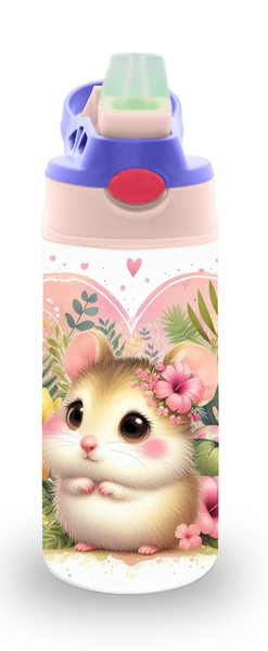 Girly Safari Animals Design 9 12oz Double walled Stainless Steel Bottle