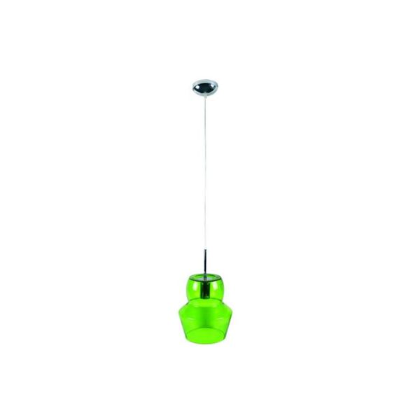 ACDC - 230v 40w E27 Pendant Light Green Glass