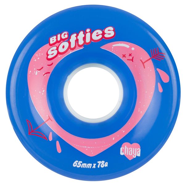 Chaya Outdoor Big softies wheels Clear 65mmx37mm 78a 4 pack