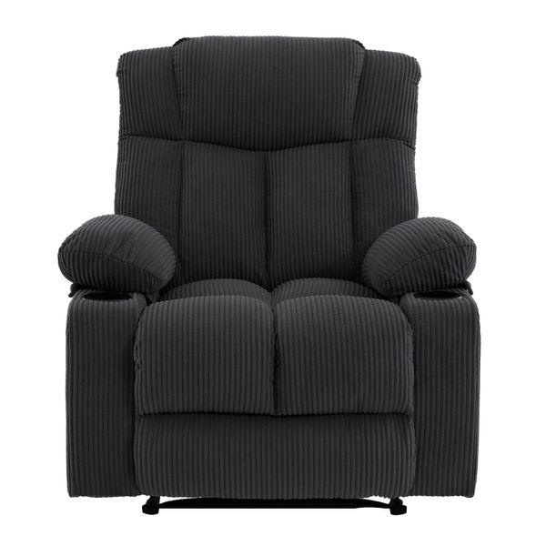 Recliner Chair Sofa Manual Sleeper Couch Armchair 2 Cup Holder Lounger