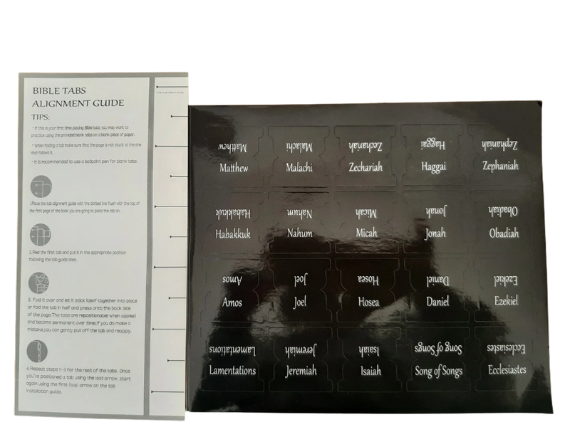 80 Bible Index Tabs 66 pre-labeled 14 blank with Guide