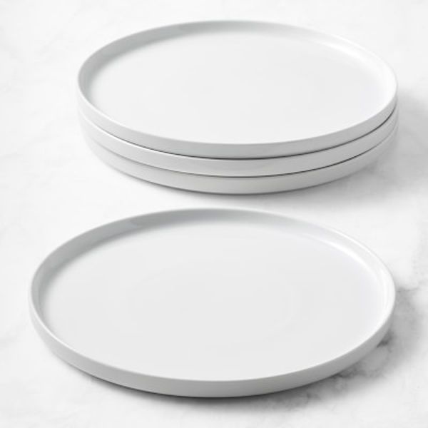 Claire Flat Stackable Plates - White - Set of 4