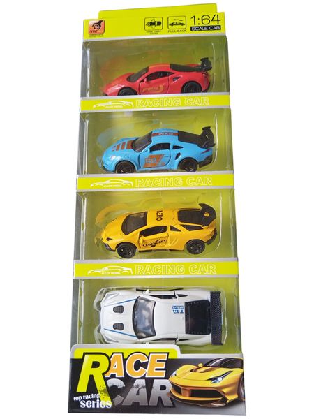 Race Car Series - Set of 4 Miniature Toy Cars