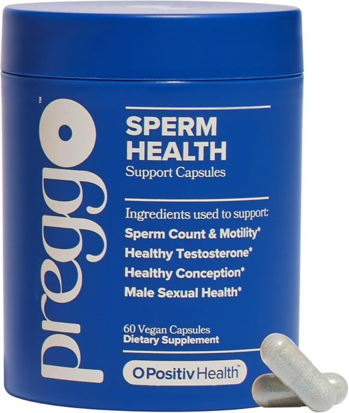 O Positiv Preggo Sperm Health Capsules for Male Health, 60 Count