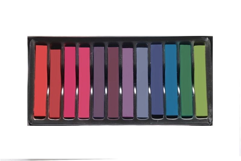 12 Piece Assorted Color Hair Chalk Pack
