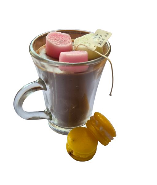 Hot Chocolate Scented Soy Wax Candle in Glass Mug
