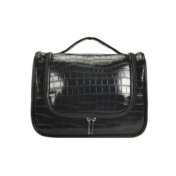 Large Capacity PU Leather Toiletry Bag Travel Cosmetics Organizer