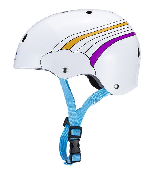 Wipeout Helmet - New - White Rainbow 5+ Years