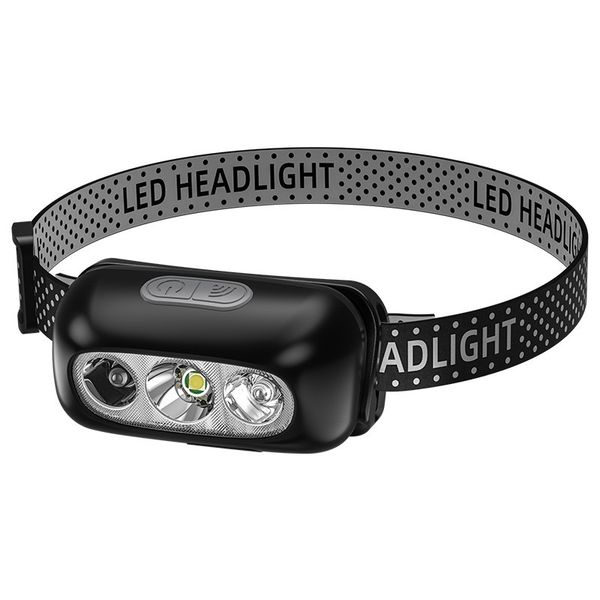 LED Sensor Headlamp Waterproof Rechargeable Headlight Super Flashlight