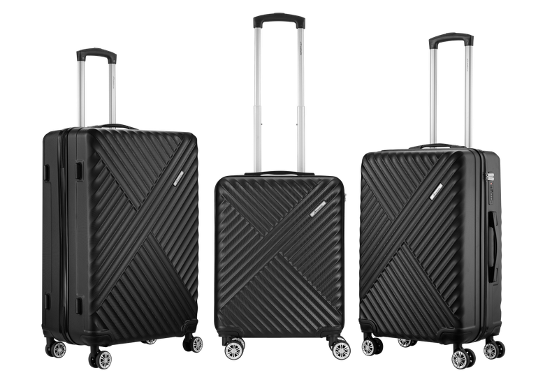 Travelwize Astra ABS Durable Hardshell 4-Wheel Spinner 3 Piece Luggage Set