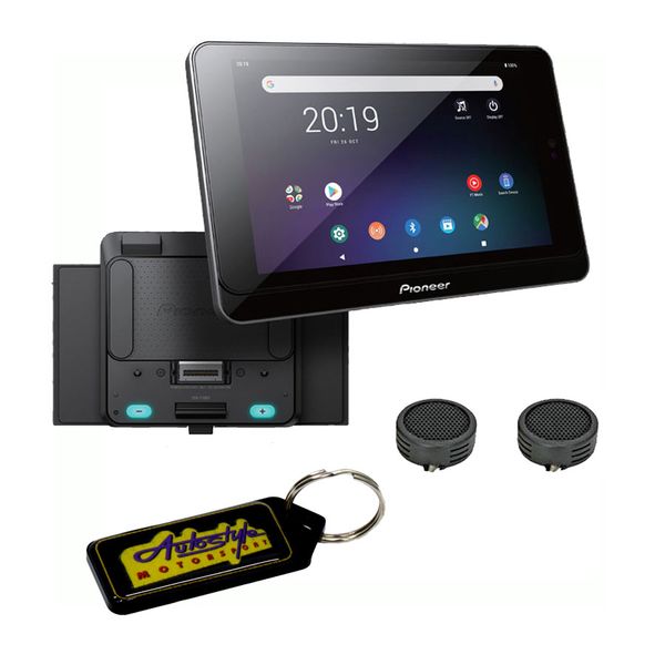 Pioneer In-dash Receiver with 8" Android Display &amp; Evo Tweeters &amp; Keyring