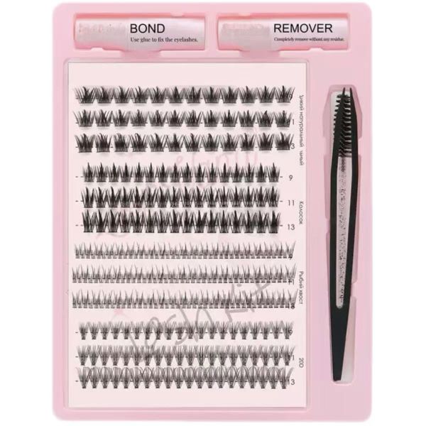 Eyelash Cluster Set 277 Pieces Extension 9-13mm 4-in-1 Segmented Eyelashes