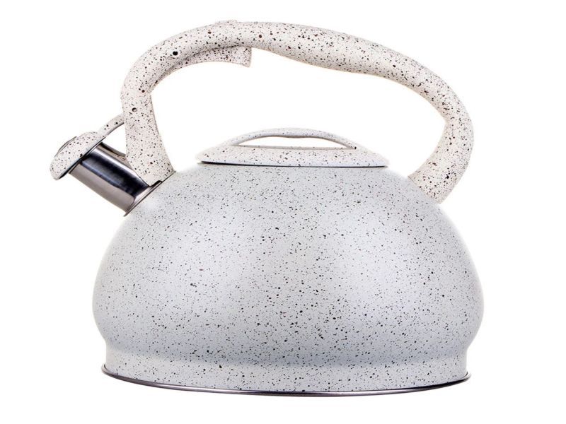 Cream Marble Finish Non-Electric (Induction) Kettle with Whistle