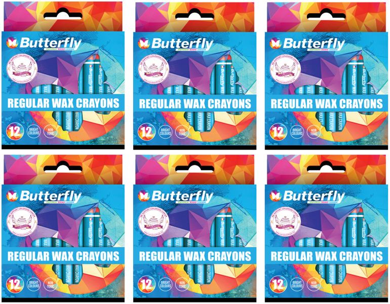 Butterfly Crayons - Wax (12) Regular X6