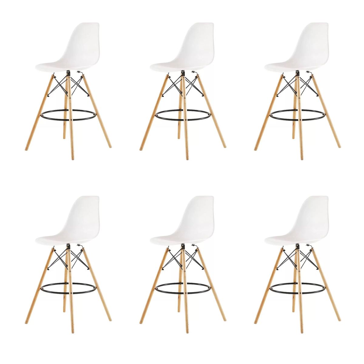 Set Of 6 25 5 Modern Contemporary Eames Design Counter Bar Stools   S Zoom.file