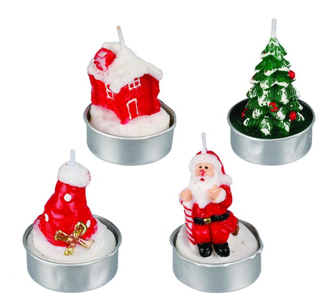 12 Pieces Christmas Tealight Candles