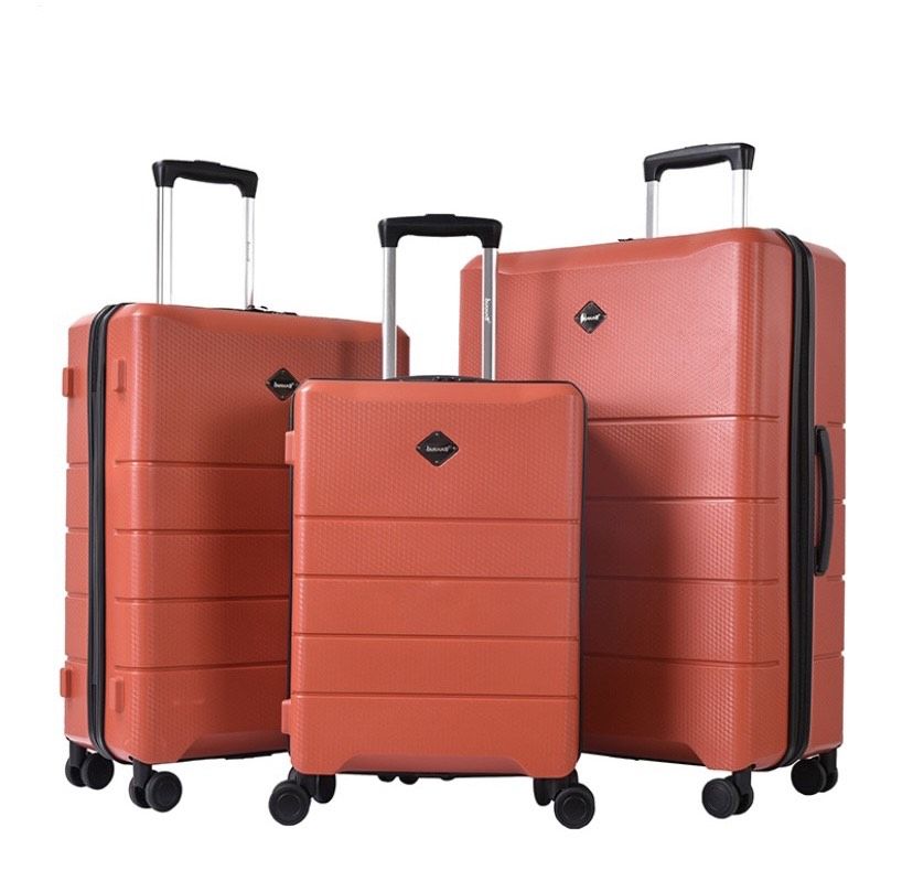 Bubule -3 Piece Hard Outer Shell Luggage Set - 45/55/65cm Red