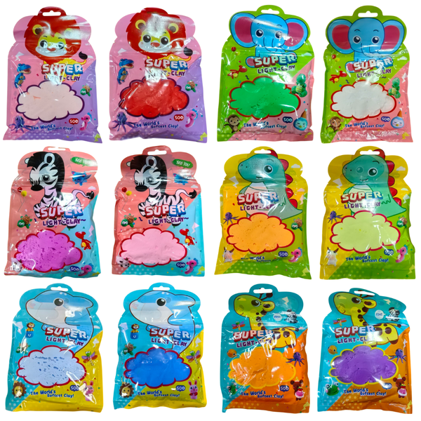 Animal Themed Light Clay - 12 Pack