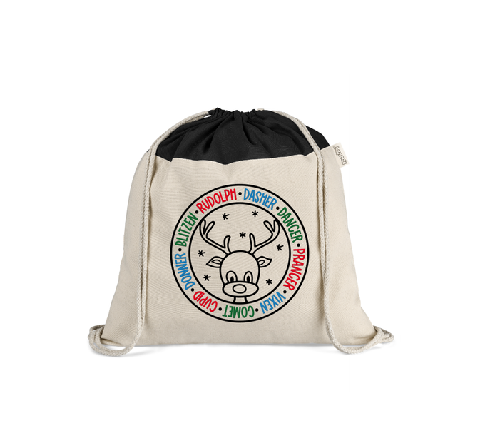 Christmas Cotton Sack - Reindeers