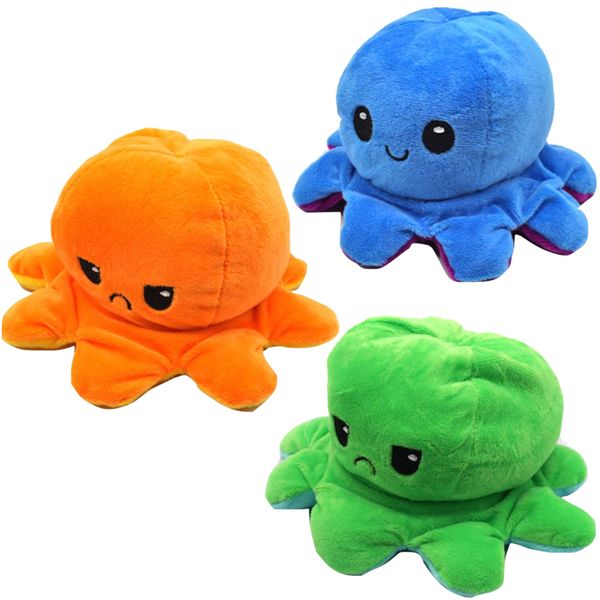 Toy Reversible Octopus Flip Plush Set of 3