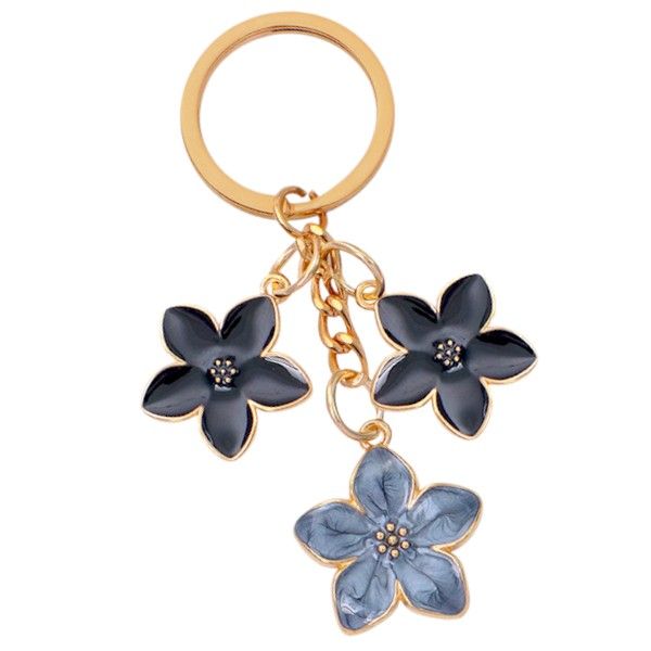 Elegant &amp; Feminine Cherry Blossom Charm Keychain With Secure Closure