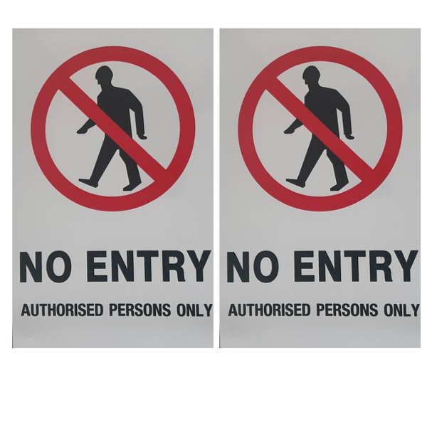 Pack of 2 No Entry Signs