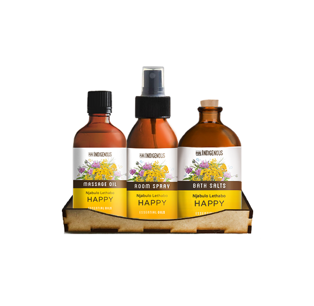 Happy Botanicals Gift Set - Bath Salt, Oil &amp; Spray | Pure Indigenous