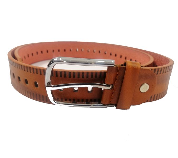 UB Creative Leather-Look Jeans Belt Tan