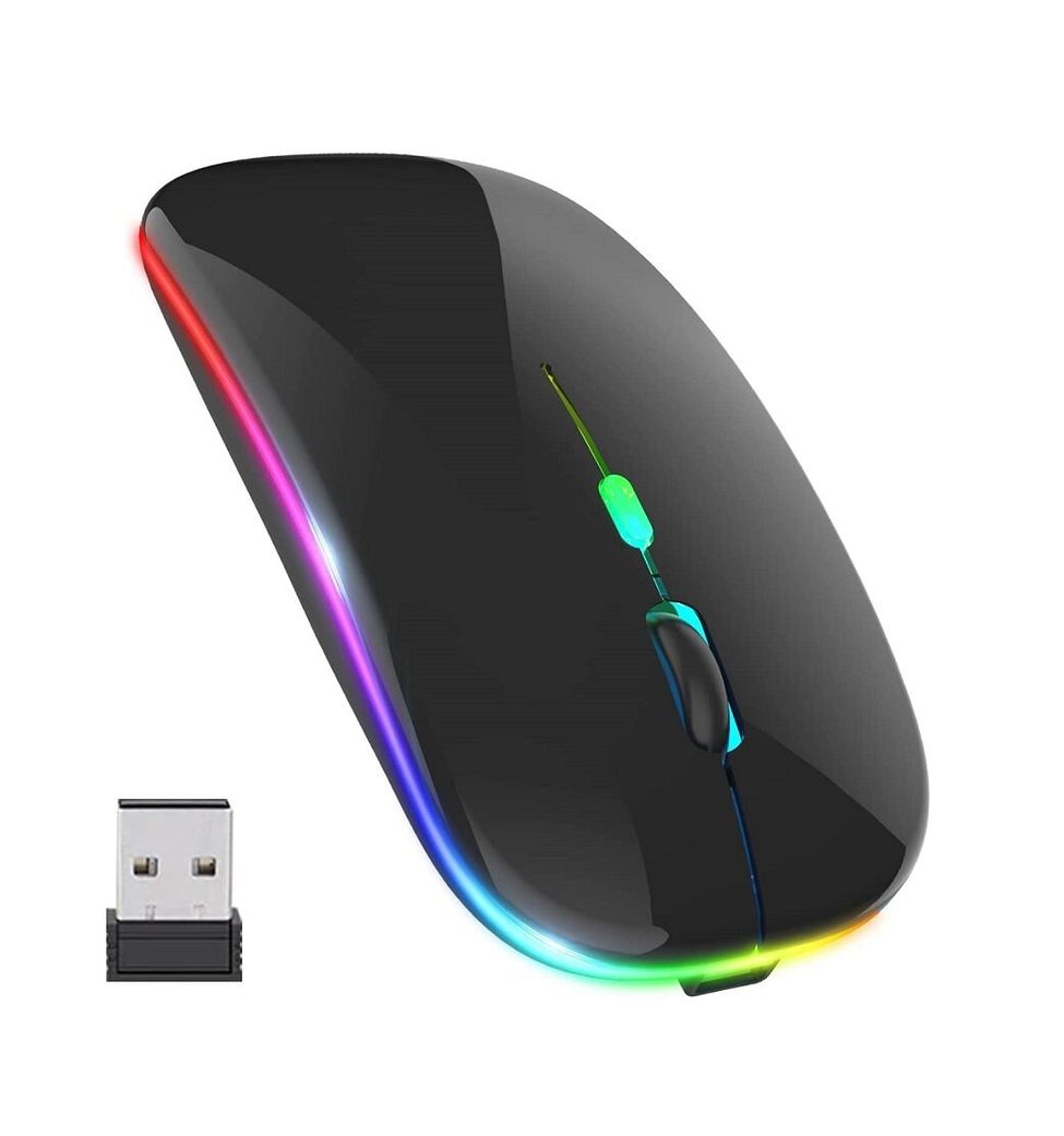 JITE Wireless Recharge Mouse 7 Colors Led Silent Optical Mice-T02 ...