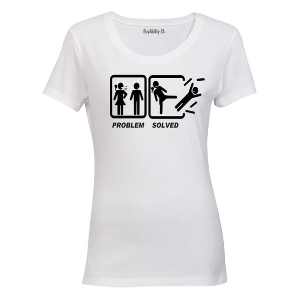 Problem Solved - Ladies! Ladies T-Shirt - White