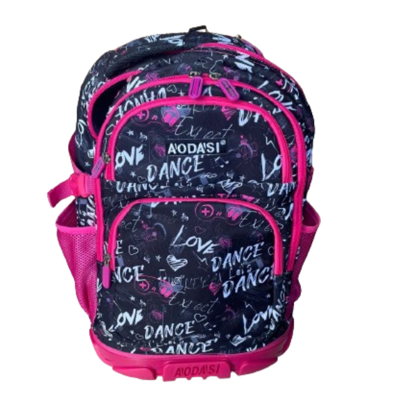 High Quality School Bag with Laptop Compartment And Wheel - Black