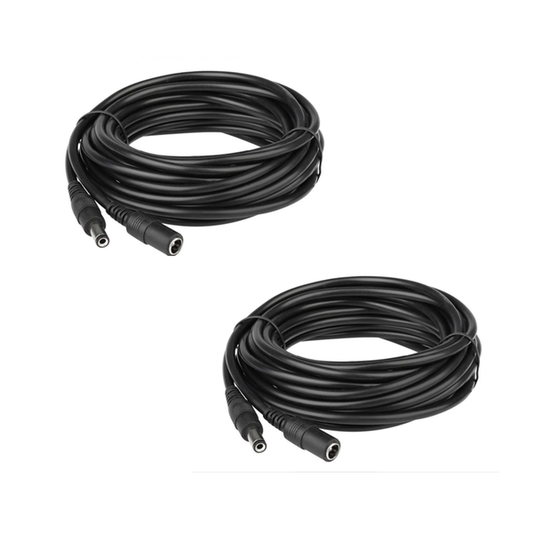 Set Of 2 20M OD3.0 Male to Female Copper Wire Power Extension
