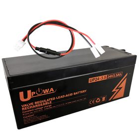 24v Garage Door Battery - UPOWA Lead Acid Battery 24v 3.5Ah + Loom