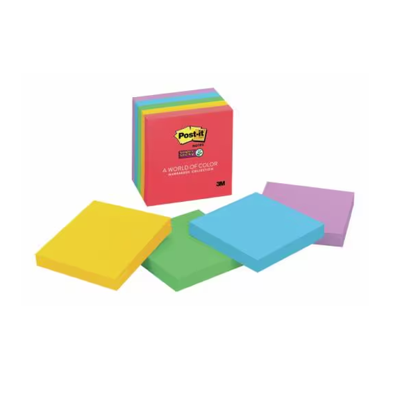 3M Post-it Super Sticky Notes Marrakesh Collection - 76 x 76mm - 450 Sheets