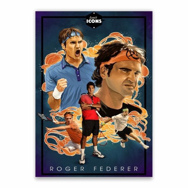 Federer Sport Icon Poster - A1