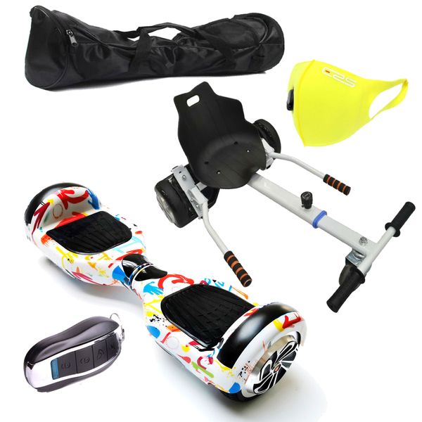 Self Balance Scooter 6.5" Hoverboard-LED-Bluetooth-Kart-Bag-Remote-Hip-Hop