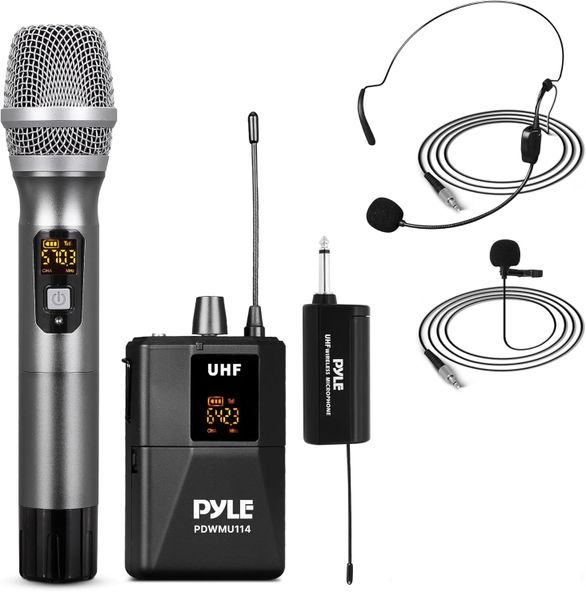 Professional Microphone Portable Cordless Microphone System Kit PK
