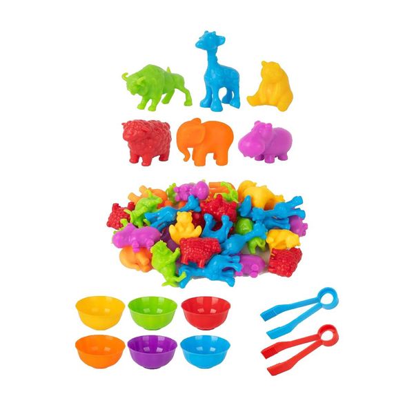 36pcs Early Education Counting Animal Toy with Color Assortment