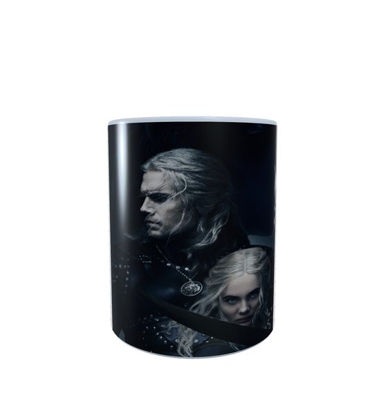 The Witcher Netflix Geralt, Ciri and Yennefer - Aesthetic - Coffee Mug