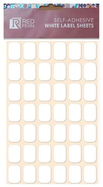 Redfern Rectangular White Label Sheet 13mm x 19mm